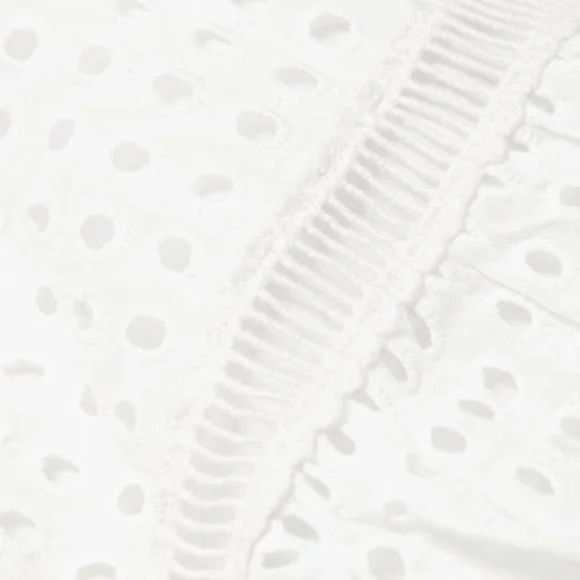 Alice + Olivia Remada Ruffled Broderie Anglaise Cotton Mini‎ Dress White NWT - Picture 13 of 16